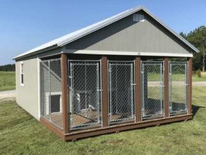 OUTDOOR 4 BOX DOG KENNEL The Outdoor 4 Box Dog Kennel is designed to keep your dogs well cared for and safe without worry. Our craftsmanship and quality construction will provide years of satisfaction.